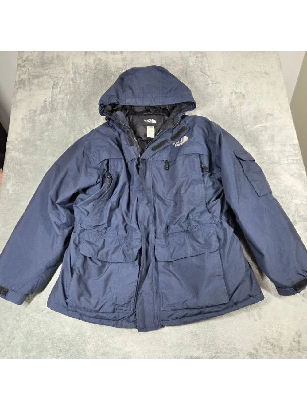 The North Face Coat Mens XXL Navy McMurdo Goose Down Hooded Parka Y2K